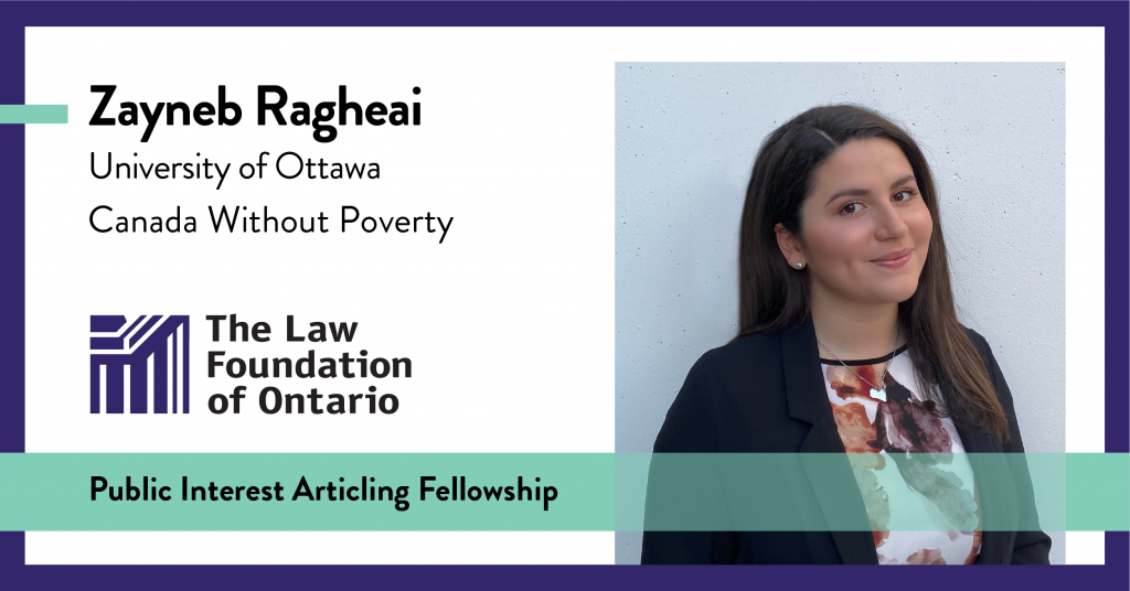 Zayneb Ragheai, University of Ottawa, Common Law, Canada Without Poverty