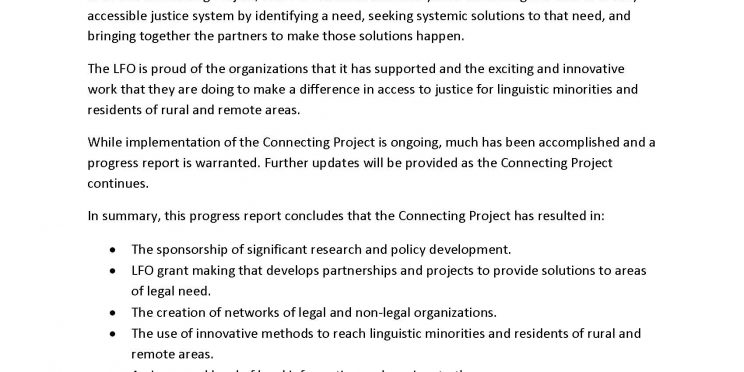 Connecting Project Progress Report