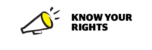 Illustration of a megaphone from the CNIB's Know Your Rights program