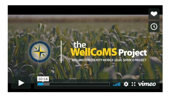 Still image from Wellington County Mobile Legal Service (WellCoMS) video