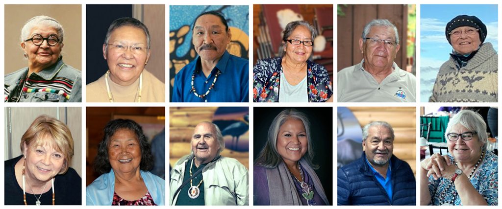 A photo collage of 12 Indigenous Elders