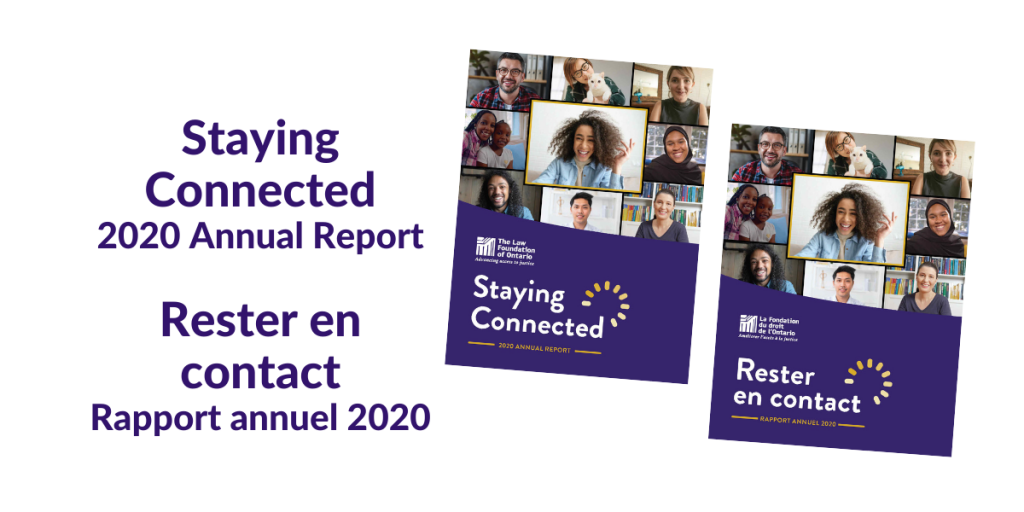 Staying Connected 2020 Annual Report; Rester en contact Rapport annuel 2020