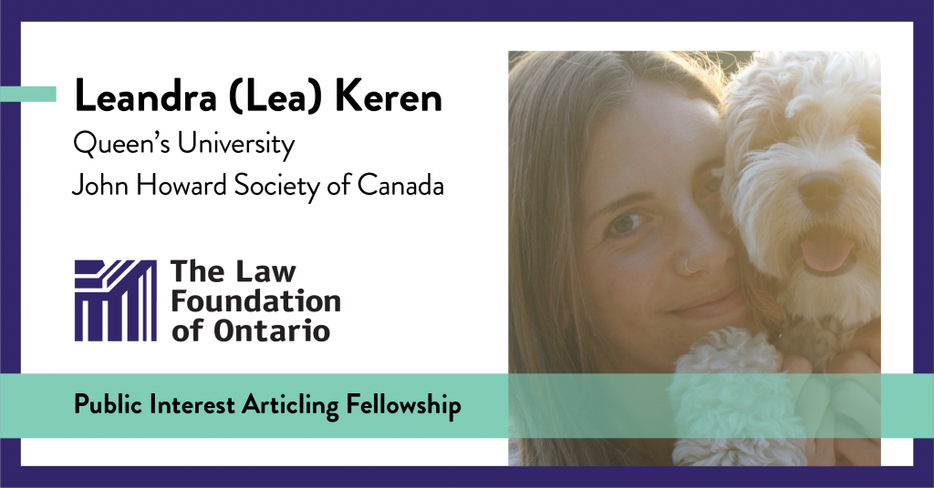 Leandra (Lea) Keren, Queen’s University, John Howard Society of Canada